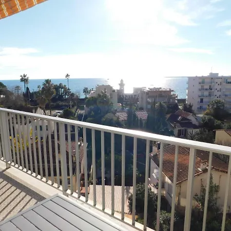 Studio Le Drakkar, Climatise, Vue Mer, Parking Prive Antibes